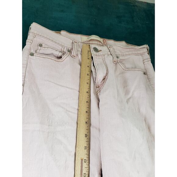 Levis 515 Jeans Size 4 Womens Beige Stretch Denim Pant Ladies Mid Rise Bootcut - Picture 7 of 14